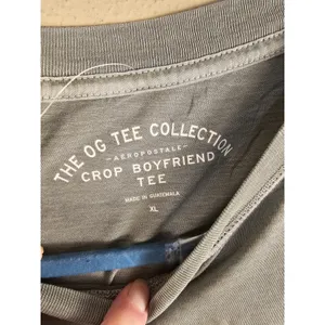 NWT Aeropostale Womens Sage Green Nashville Tennessee OG Crop Boyfriend‎ Tee XL thumbnail 3