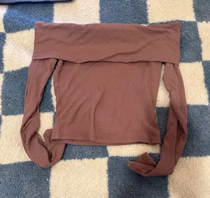 Brown off the shoulder top Size XS thumbnail 1