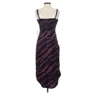 Siena Purple Wavy Print Tulip Hem Bodycon Dress Size 2 Y2K Party Glam Whimsigoth thumbnail 9