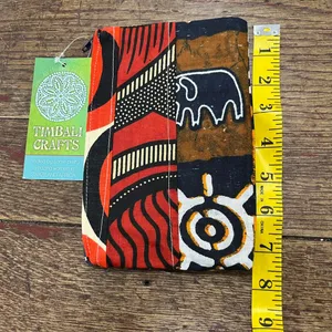 NWT Timbali Crafts Hand Crafted Swaziland Africa Tribal Print Zippered Pouch thumbnail 9