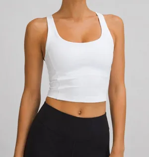 Lululemon White Cropped Tank Top Size 6 Athletic Yoga Workout Activewear thumbnail 1