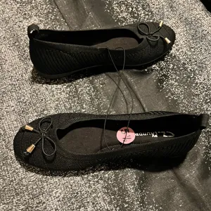 Womens 5.5 NWOT Chinese Laundry Black Knit Ballet Flat Slip On Shoes thumbnail 5