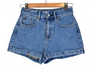 Pacsun Blue High Rise Mom Jean Shorts Womens 24 Denim Casual Beachy Summer Vaca thumbnail 1