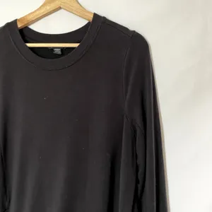 Athleta black sweater dress zippered‎ pockets women's size large minimalist thumbnail 2