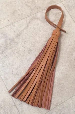 🎈SALE🎈Brown Leather Tassle thumbnail 1
