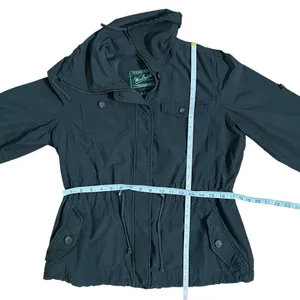 Woolrich Army Green Utility Field Jacket Safari Anorak Cinch Waist Medium thumbnail 7