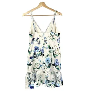 NEW Foxiedox Blue Floral‎ Ressie Flounce Dress M thumbnail 5