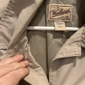 Woolrich Womens Safari Field Jacket Tan Beige Cotton Blend Belted Size Small thumbnail 8