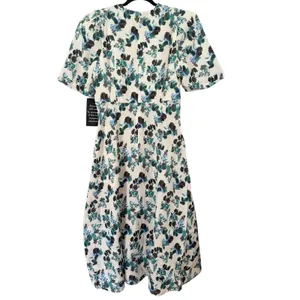 NWT Tuckernuck Budding Bluebell Blue Blooms Hadley Linen Dress Size Large thumbnail 3