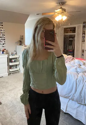 Long Sleeve Crop Top thumbnail 2