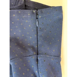 Maeve Anthropologie Sevigny Midi Skirt Navy Blue Textured Polka Dot Size 0 thumbnail 8