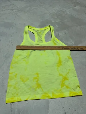 Lululemon Neon Yellow Tie-Dye Racerback Tank Top swiftly tech 6 thumbnail 7