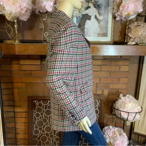 Vintage 1980'S Jack Set Cotton Blend Houndstooth Print Blazer (12) thumbnail 5