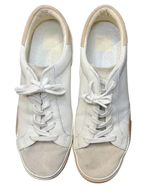 Dolce Vita‎ Shoes Womens Size 9.5 White Leather Low Top Walking Sneakers Casual thumbnail 1
