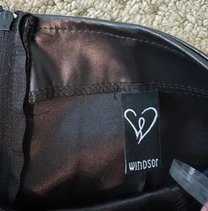 Black Leather Mini Skirt thumbnail 4