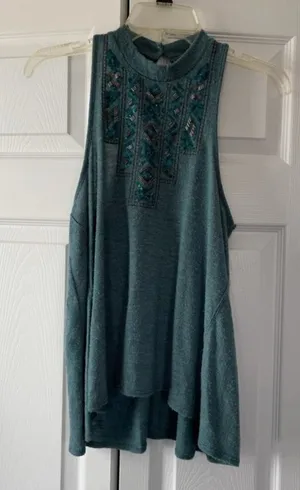 Hollister Embellished Green Tank Top thumbnail 1