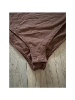 Old Navy Brown Square Neck Bodysuit Women XS thumbnail 2