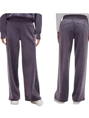 Lululemon size xxxs scuba mid rise Velvet Wide Leg purple nightfall Pants thumbnail 2