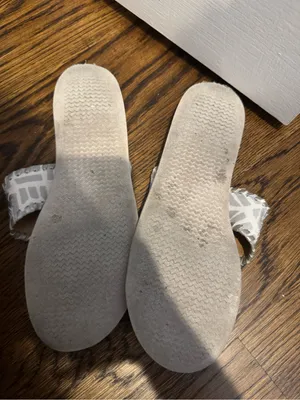 Jack Rogers White and Silver Patterned Leather Slide Sandals thumbnail 4