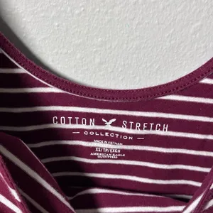 American‎ Eagle Women Cotton Stretch stripe crop top XS thumbnail 5