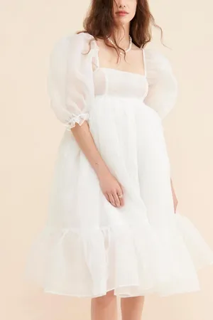 Selkie The French Puff Dress Ivory Fairy Princess Coquette Size XXS. NEW! thumbnail 1