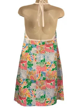 Lilly Pulitzer Vintage  Patchwork Print Halter Dress Size 4 thumbnail 5