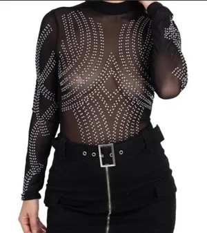 Iris Sheer rave bodysuit thumbnail 1