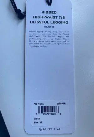 Alo Ribbed High-waist 7/8 Blissful Legging thumbnail 3