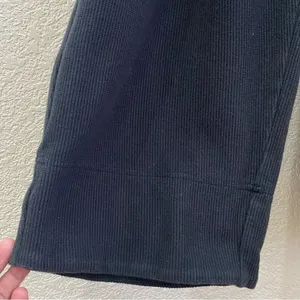 FREE PEOPLE BEACH Black Washed Drawstring Waist Pleated Wide Leg Cropped Pant XS thumbnail 6