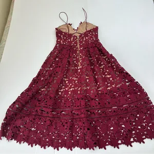 Self-Portrait Azalea Dress Burgundy, S (US 6, UK 10) thumbnail 7