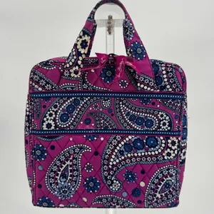 Vera Bradley Tech Organizer in Boysenberry Purple Blue Pink Paisley thumbnail 3