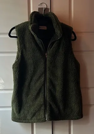 The Impeccable Pig Olive Fleece Vest thumbnail 1