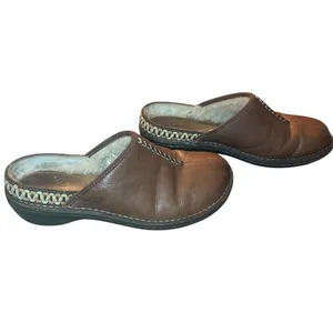 UGG Australia Kohala Leather Clogs Mules Brown Shearling Lined 8 Gorpcore‎ Boho thumbnail 3
