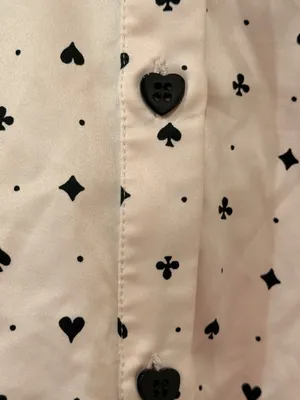 FINAL PRICE Betsey Johnson Pink Button-Front Heart Print Pajama Top thumbnail 8