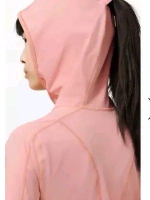 lululemon athletica Break a Trail 1/2 zip Performance Hoodie in pastel pink 2 thumbnail 9