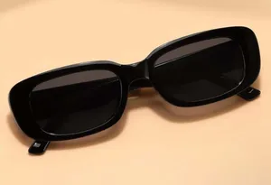 Black Rectangular Womens Sunglasses thumbnail 1