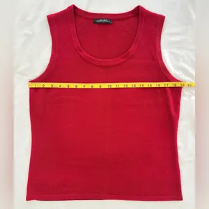 Vintage 80s Designers Originals Crewneck Sweater Vest - Red - M thumbnail 5