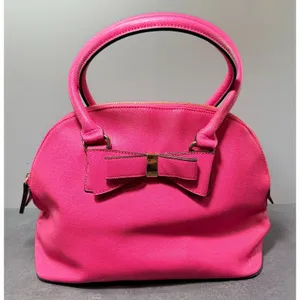 Apt. 9 HandBag | Pink Bow Gold Hardware | Full Zip Medium Purse thumbnail 8