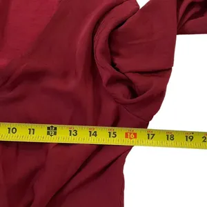 Express Women Size Medium Dress Maroon Long Sleeve Ruffle Hem | 6-967 thumbnail 5