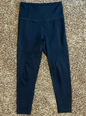 Girlfriend Collective Navy Blue Leggings Small thumbnail 1