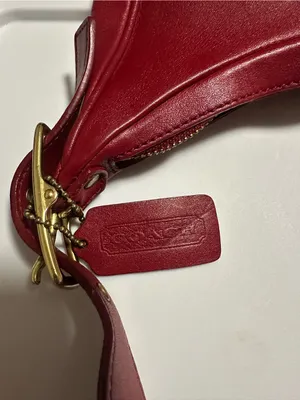 VINTAGE coach Legacy West Small Zoe Hobo Bag In Red leather style# 9342 thumbnail 4