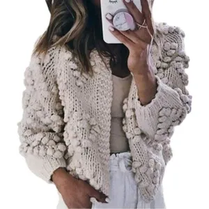 Simplee Women’s Size M Ivory Cream Berry Pattern Sweater Knit Open Cardigan thumbnail 2