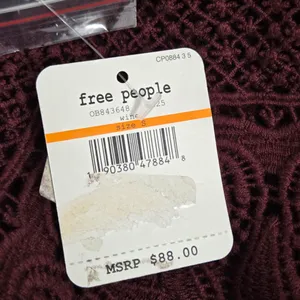 Free People Shea Printed Mini Burgundy‎ and Green Halter Dress size S thumbnail 9