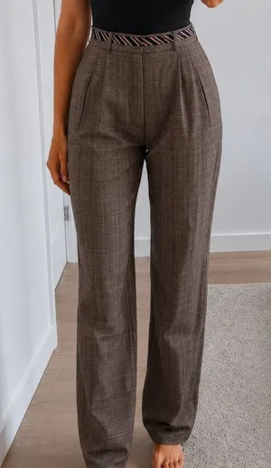 Vintage Moschino Jeans Plaid Tartan Pants Sz 30 thumbnail 1