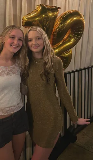gold long sleeve dress thumbnail 2