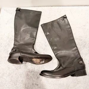 Frye MELISSA BUTTON BACK ZIP BOOT 3470835 Black Tall Leather Size 6.5 thumbnail 3
