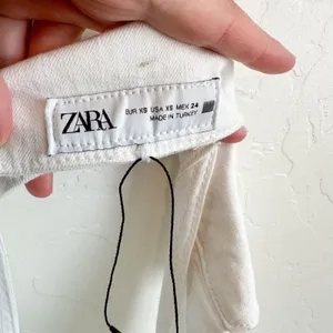 Zara | Z1975 White Denim Halter Button Front Mini Dress | 6147/123/250 thumbnail 6