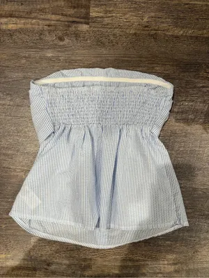 Poeselle Striped Strapless Top White thumbnail 4