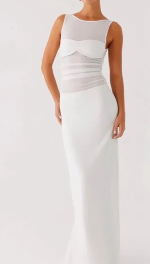 Peppermayo White Maxi Dress Eloise High Neck  thumbnail 1
