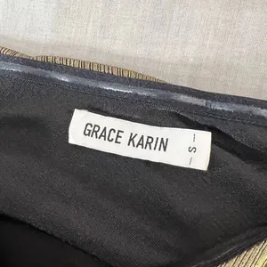 Grace Karin gold one shoulder side ruched cocktail dress size small thumbnail 6
